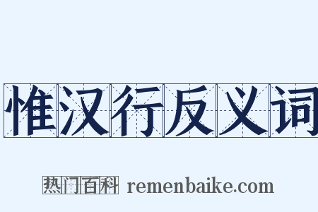 惟汉行反义词是什么意思的图片